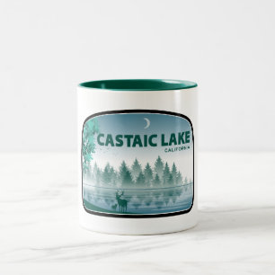 Caneca De Café Em Dois Tons Lago Castaic California Deer