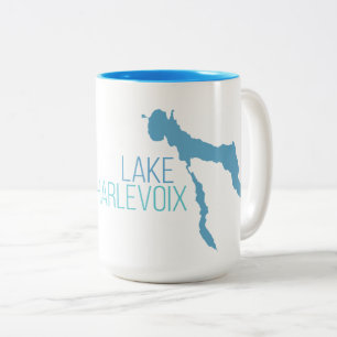 Caneca De Café Em Dois Tons Lago Charlevoix