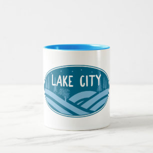 Caneca De Café Em Dois Tons Lago City Colorado ao ar