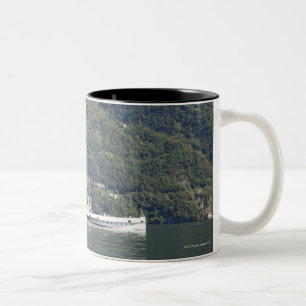 Caneca De Café Em Dois Tons Lago Como, ferryboat