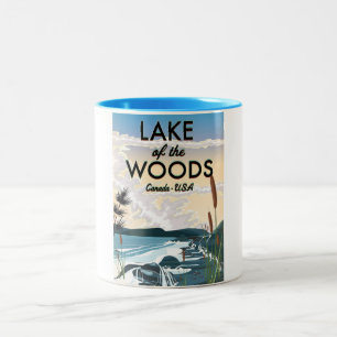Caneca De Café Em Dois Tons Lago das Madeiras EUA Canadá