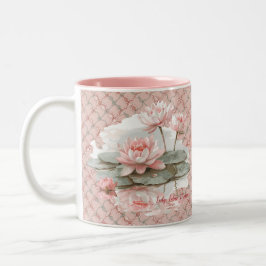 Caneca De Café Em Dois Tons Lago de Lótus 325ml