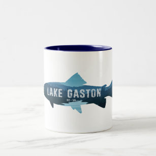 Caneca De Café Em Dois Tons Lago Gaston North Carolina Virginia Fish