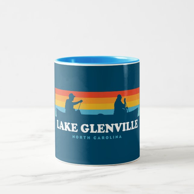 Caneca De Café Em Dois Tons Lago Glenville North Carolina Canoe (Centro)
