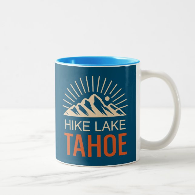 Caneca De Café Em Dois Tons Lago Hike Tahoe Sunburst (Direita)