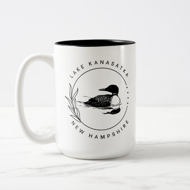 Caneca De Café Em Dois Tons Lago Kanasatka Loon Mug (Esquerda)