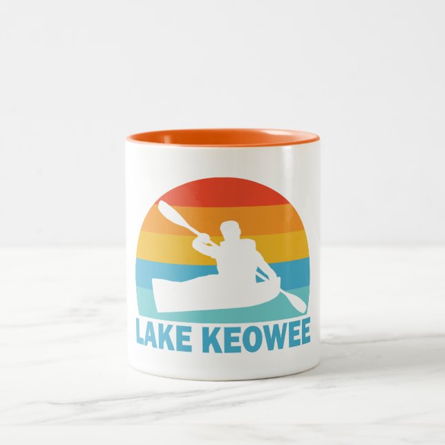 Caneca De Café Em Dois Tons Lago Keowee Carolina do Sul Caiaque (Centro)