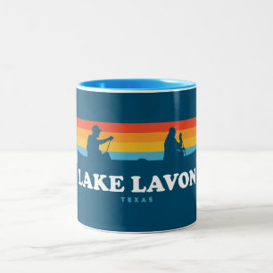 Caneca De Café Em Dois Tons Lago Lavon Texas Canoe