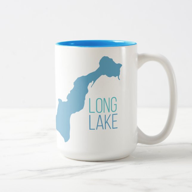 Caneca De Café Em Dois Tons Lago longo, Vicksburg, Michigan (Direita)
