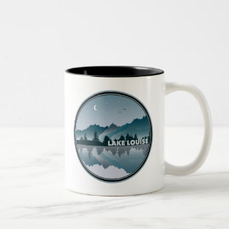 Caneca De Café Em Dois Tons Lago Louise Alberta Refletion