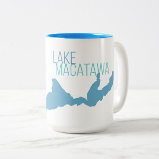 Caneca De Café Em Dois Tons Lago Macatawa, o Condado de Ottawa, Michigan