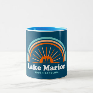 Caneca De Café Em Dois Tons Lago Marion South Carolina Rainbow