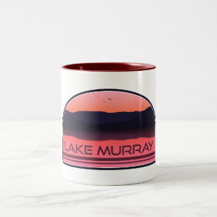 Caneca De Café Em Dois Tons Lago Murray South Carolina Red Sunrise