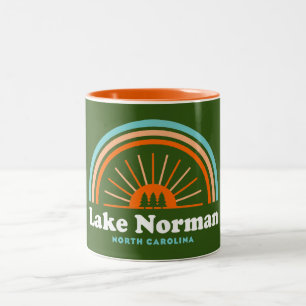 Caneca De Café Em Dois Tons Lago Norman Carolina Rainbow