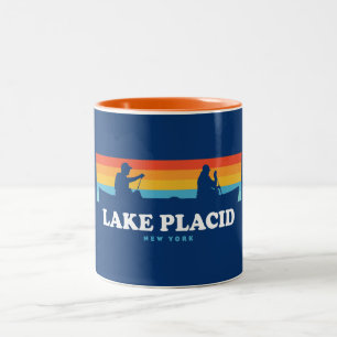 Caneca De Café Em Dois Tons Lago Plácido Nova York Canoe