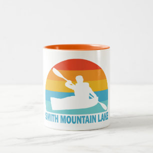 Caneca De Café Em Dois Tons Lago Smith Mountain Virgínia Caiaque