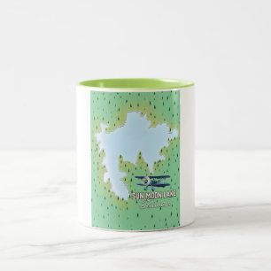 Caneca De Café Em Dois Tons Lago Sun Moon Taiwan