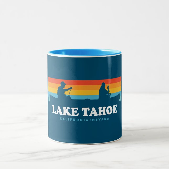 Caneca De Café Em Dois Tons Lago Tahoe California Nevada Canoe (Centro)