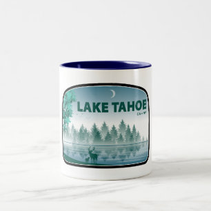Caneca De Café Em Dois Tons Lago Tahoe California Nevada Deer