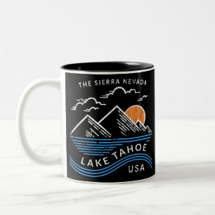 Caneca De Café Em Dois Tons Lago Tahoe Sierra Nevada Mountain