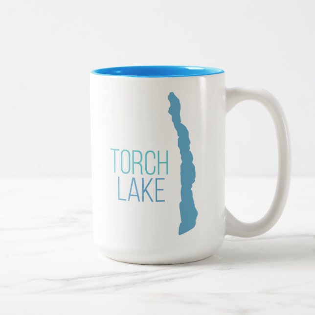 Caneca De Café Em Dois Tons Lago torch, Kalkaska County, Michigan (Direita)