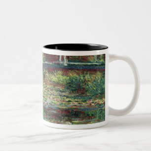 Caneca De Café Em Dois Tons Lagoa de Claude Monet Waterlily: Harmonia