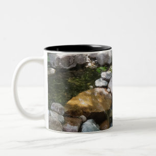 Caneca De Café Em Dois Tons Lagoa de jardim Mugs de café