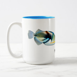 Caneca De Café Em Dois Tons Lagoa de Triggerfish, Rhinecanthus aculeatus