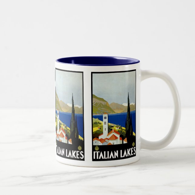 Caneca De Café Em Dois Tons Lagos italianos (Direita)