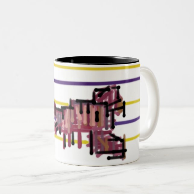 Caneca De Café Em Dois Tons Lagosta alegria de verão (Frente Esquerda)