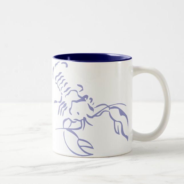 Caneca De Café Em Dois Tons Lagosta azul (Direita)