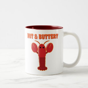 Caneca De Café Em Dois Tons Lagosta Quente e Butérica