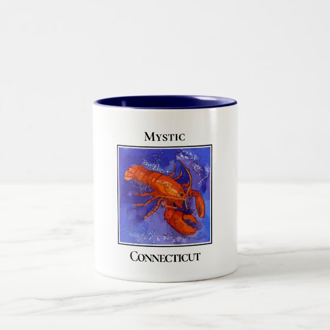 Caneca De Café Em Dois Tons Lagostas Vermelhas, Mystic Connecticut (Centro)