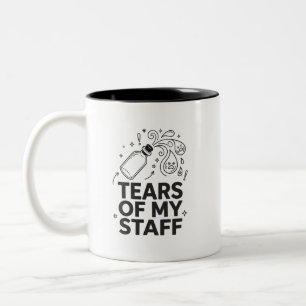 Caneca De Café Em Dois Tons Lágrimas da Minha Equipe Presente Engraçado Sarcás