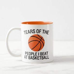 Caneca De Café Em Dois Tons Lágrimas das Pessoas que Eu Derrotei no Basquete D
