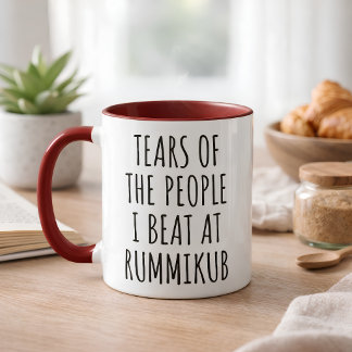 Caneca De Café Em Dois Tons Lágrimas das Pessoas que Eu Derrotei no Rummikub