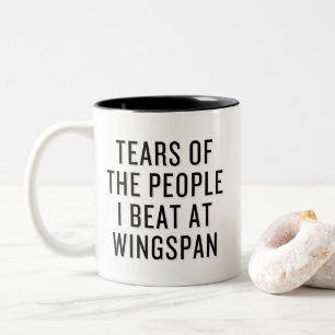 Caneca De Café Em Dois Tons Lágrimas das Pessoas que eu espanco no Wingspan En