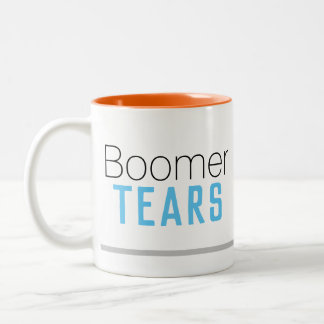 Caneca De Café Em Dois Tons Lágrimas de Boomer - caneca de 2 tons (R-Handed)