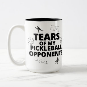 Caneca De Café Em Dois Tons Lágrimas Dos Meus Oponentes De Pickleball