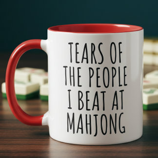 Caneca De Café Em Dois Tons Lágrimas Engraçadas das Pessoas que Eu Derroto no