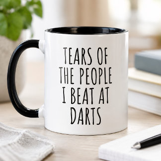 Caneca De Café Em Dois Tons Lágrimas Engraçadas de Pessoas que Eu Derroto no D