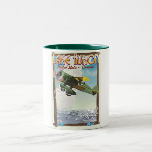 Caneca De Café Em Dois Tons Lake Huron - EUA - Canadá