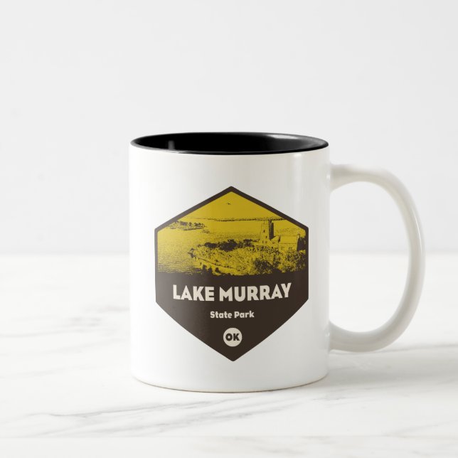 Caneca De Café Em Dois Tons Lake Murray State Park Oklahoma (Direita)