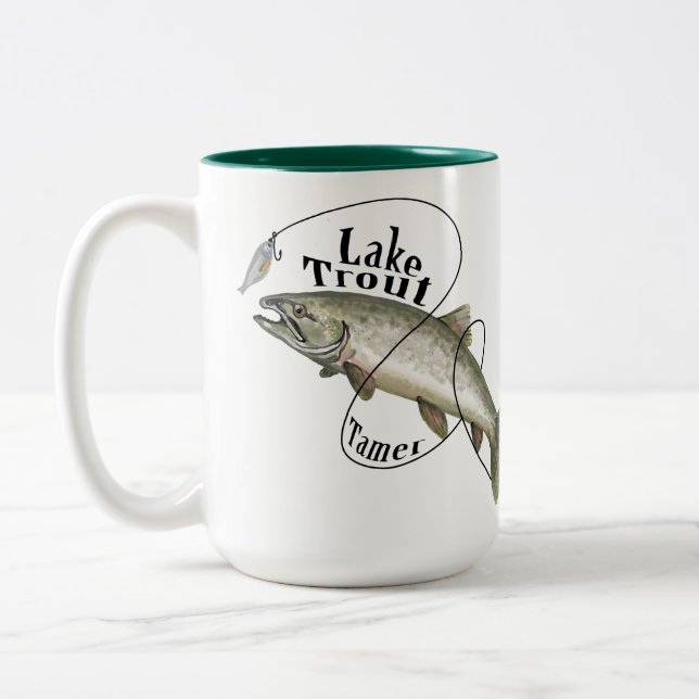Caneca De Café Em Dois Tons Lake Trout Tamer Mug (Esquerda)