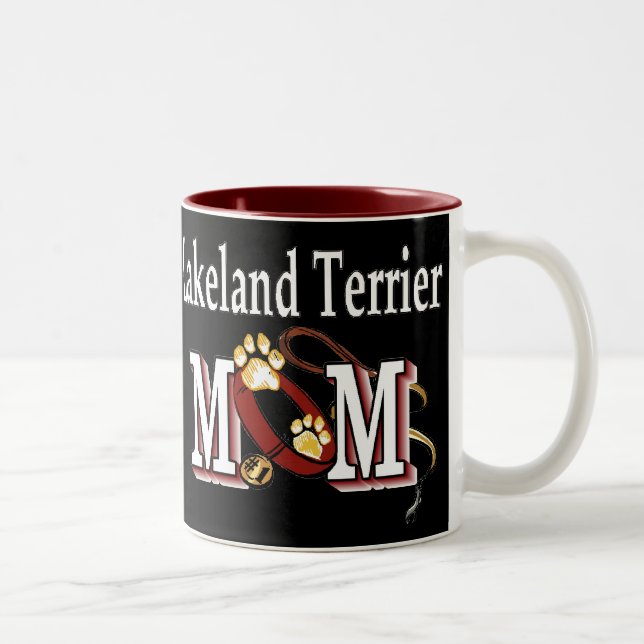Caneca De Café Em Dois Tons Lakeland Terrier MOM Gifts (Direita)
