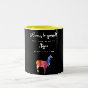 Caneca De Café Em Dois Tons Lama. Seja sempre você mesmo exceto… a aguarela
