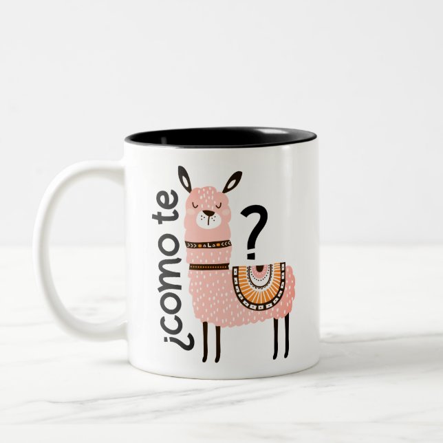 Caneca De Café Em Dois Tons Lamas do te de Como (Esquerda)