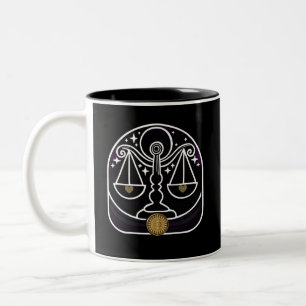 Caneca De Café Em Dois Tons Lâmina de café preto e branco