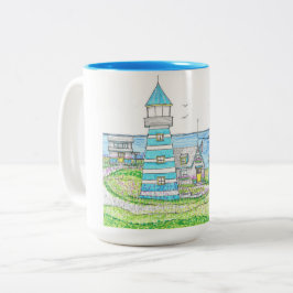 Caneca De Café Em Dois Tons Lâmpada de americana