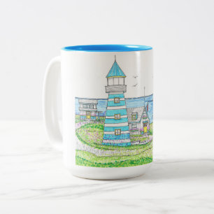 Caneca De Café Em Dois Tons Lâmpada de americana